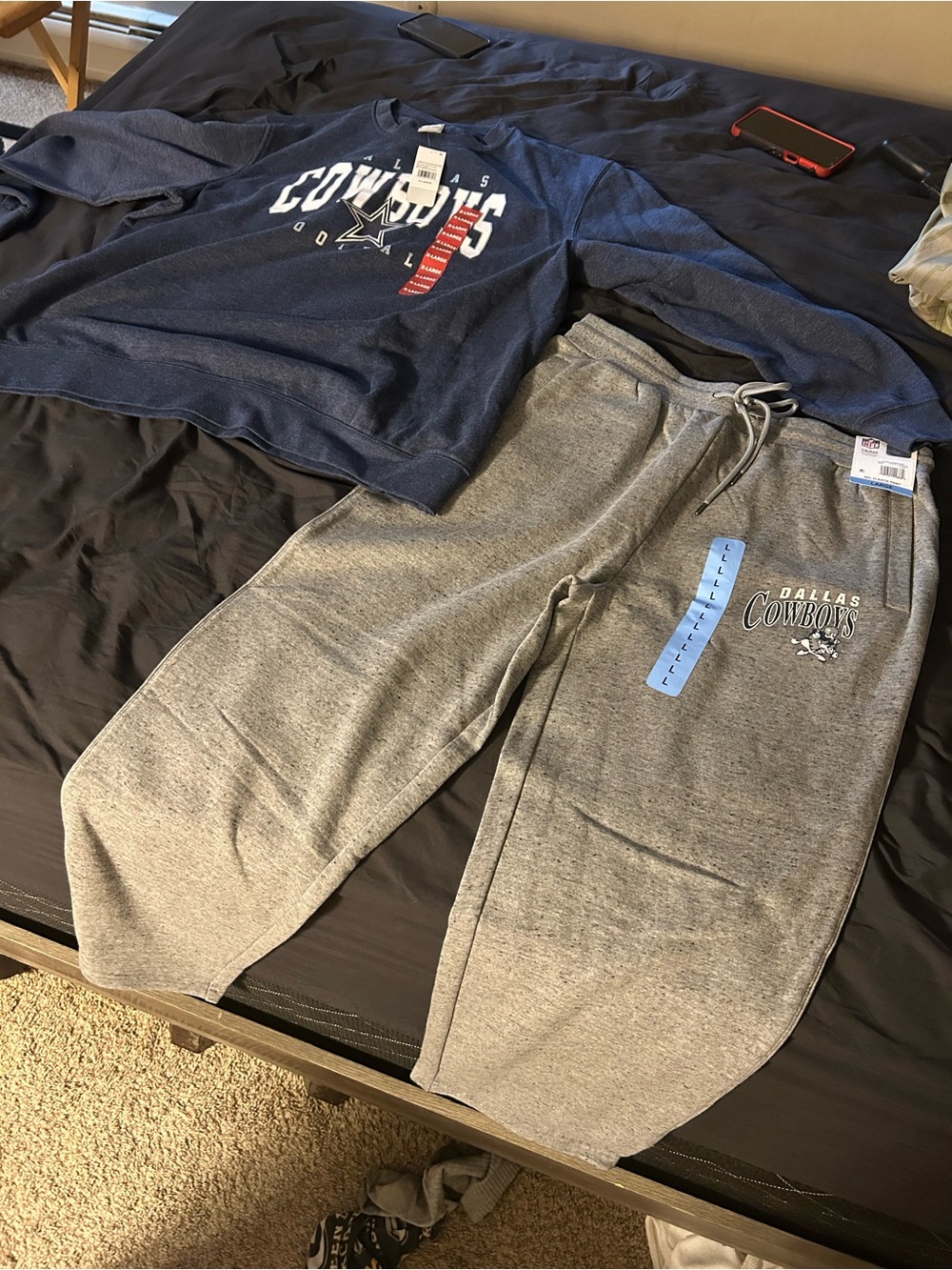 NFL Mens Grey Logo Sweatpants
